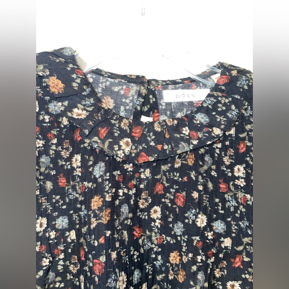 Doen Organic Cotton Plus Floral Boho Cottagecore Praire Top XS - Picture 6 of 11